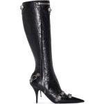 Chaussures montantes de créateur Balenciaga noires à franges à motif animaux à talons aiguilles à bouts pointus Pointure 41 pour femme 