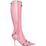 Bottes de créateur Balenciaga roses à talons aiguilles à bouts pointus Pointure 40 pour femme en promo 