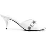 Sandales de créateur Balenciaga blanches à motif animaux en cuir à bouts ouverts Pointure 41 pour femme 