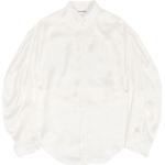 Chemises unies de créateur Balenciaga blancs cassés à logo en viscose à motif animaux éco-responsable à manches longues Taille XS pour femme 