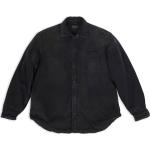 Chemises en jean de créateur Balenciaga noires à motif animaux à manches longues classiques pour femme 