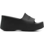 Sandales de créateur Balenciaga noires en cuir en cuir à bouts ouverts Pointure 41 