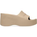 Sandales à talons de créateur Balenciaga beiges en caoutchouc à bouts ouverts Pointure 41 pour femme 