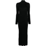 Robes de créateur Balenciaga noires à manches longues à manches longues pour femme 