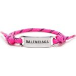 Bracelets à mailles de créateur Balenciaga rose fushia en métal pour femme 