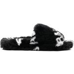 Claquettes de piscine de créateur Balenciaga noires en caoutchouc à motif animaux à bouts ronds Pointure 41 pour femme 
