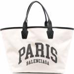 Sacs à main de créateur Balenciaga Paris argentés en cuir pour femme 