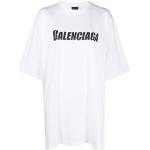 T-shirts à imprimés de créateur Balenciaga blancs éco-responsable à manches courtes à col rond pour femme 