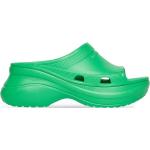 Sandales de créateur Balenciaga vertes en caoutchouc à motif animaux à bouts ouverts Pointure 41 pour homme en promo 