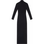 Robes en laine de créateur Balenciaga noires à motif animaux mi-longues à manches longues pour femme 