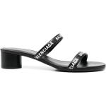 Sandales à talons de créateur Balenciaga noires à motif animaux à bouts ouverts Pointure 40 en promo 