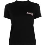 T-shirts à imprimés de créateur Balenciaga noirs en jersey à manches courtes à col rond pour femme 