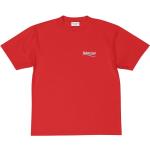 T-shirts à imprimés de créateur Balenciaga rouges en jersey éco-responsable à manches courtes à col rond pour femme 
