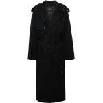 Manteaux en laine de créateur Balenciaga noirs à motif animaux à manches longues pour femme 