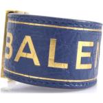 Bracelets breloques de créateur Balenciaga bleus en cuir seconde main look vintage pour femme 