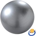 Ballon de fitness/yoga avec pompe à main (55 / 65 / 75 / 85 cm), Silver, 85