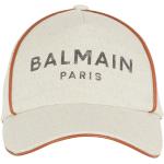 Chapeaux de créateur Balmain blancs à logo Tailles uniques 