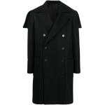 Manteaux en laine de créateur Balmain noirs en coton mi-longs Taille L pour homme 