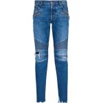 Jeans slim de créateur Balmain bleus W33 L35 pour homme en promo 