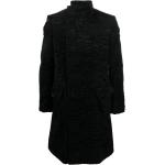 Manteaux de créateur Balmain noirs mi-longs à manches longues à col montant Taille 3 XL pour homme en promo 