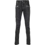 Jeans slim de créateur Balmain noirs délavés W33 L28 pour homme 