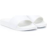 Claquettes de piscine de créateur Balmain blanches en caoutchouc à bouts ouverts Pointure 37 en promo 