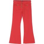 Jeans strectch de créateur Balmain rouges en modal à clous enfant 