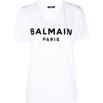 T-shirts à imprimés de créateur Balmain blancs en jersey à manches courtes pour femme 