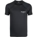 T-shirts à imprimés de créateur Balmain noirs à manches courtes à col rond pour homme en promo 