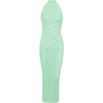 Robes en maille de créateur Balmain vert d'eau en viscose mi-longues sans manches à col rond Taille XS pour femme 