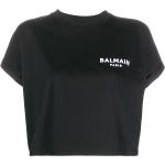 T-shirts de créateur Balmain noirs en jersey à manches courtes pour femme 