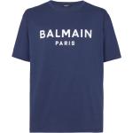 T-shirts à imprimés de créateur Balmain bleus à manches courtes à col rond pour homme 