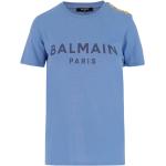 T-shirts de créateur Balmain bleus bio éco-responsable Taille XS look fashion pour femme 