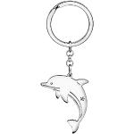 Porte-clés argentés en velours à motif requins look fashion 