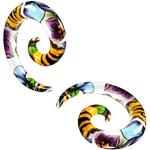 Écarteurs spirale multicolores en métal en lot de 2 look fashion pour femme 