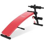 Banc a de musculation abdominaux pliable reglable en hauteur a 5 positions 60 72 cm rouge pour sit up ab appareil de fitness gym sport entrainement