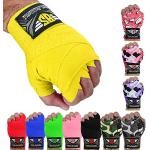 Bandages de boxe pour les mains, MMA, sac, gants, Muay Thai, intérieur de gant, Homme femme Enfant, jaune
