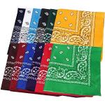 Bandanas multicolores à motif paisley en polyester rétro 