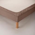 Cache sommiers Blancheporte taupe en polyester 90x190 cm 