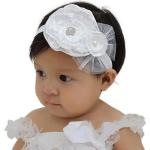 Bandeaux blancs à strass pour bébé de la boutique en ligne Etsy.com 