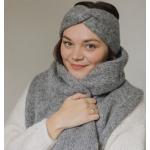 Bandeaux gris en laine pour femme 