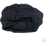 Serre-têtes élastiques noirs à effet froissé en coton Taille L pour femme 