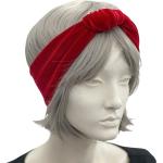 Headbands rouges en velours Taille L classiques pour femme 