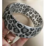 Bracelets en jonc gris foncé en plastique à motif animaux 