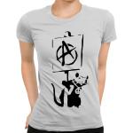Banksy Anarchy Rat T-Shirt Femme | Sérigraphie