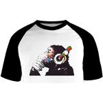 Banksy Banksy DJ Monkey Thinker T-Shirt À Manches Courtes Unisexe Blanc Baseball Tee