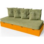 Banquettes ABC Meubles orange en pin made in France 
