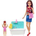 Barbie Famille coffret Heure du Bain poupée Skipper baby-sitter