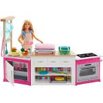 Barbie Metiers Coffret Poupee Cheffe avec Kit Cuisine, Accessoires pour Repas et Cinq Pots de Pacte à Modeler, Emballage Ferme, Jouet pour Enfant, GWY53