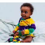 Barboteuses dorées à motif tie-dye pour bébé de la boutique en ligne Etsy.com 